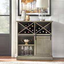 Wallniture andora under cabinet wine rack farmhouse decor kitchen organization and storage rack for 3 liquor bottles black. Gracie Oaks Minjares Wise Farmhouse Bar Cabinet Wayfair