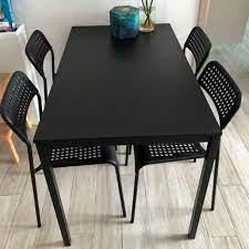 Vintage dan moden pada masa yang sama. Ikea Set Meja Makan 4 Kerusi Solid Kayu Home Furniture Furniture On Carousell