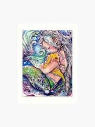 Seahorse Hugs Art Print