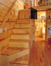The Stairs In Riverbend Are 30 Inches Wide And Have A Sweeping Motion At The Bottom Instead Of The Standard Straight Up And Down Home Tiny House Cottage