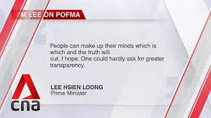 The issue of pofma enforcement is heating up again in singapore, the latest spat involving opposition singapore democratic party (sdp) and the people's action party (pap) led government over differing. Pm Lee Defends Pofma Youtube