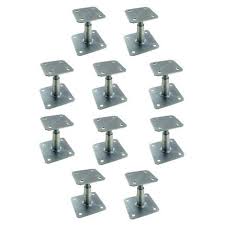 Poteau platine de hauteur 0m73. Support Pied De Poteau Bois 70x70 7x7 A Fixer Galvanise A Chaud