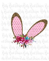 Grab the printable bunny ears for kids to make a super cute bunny hat they can wear to celebrate spring and easter! Cheetah Print Bunny Ears And Feet With Flower Png Easter Leopard Rabbit Sublimation Digital Design Easter Clipart Printable Printing Clip Art Art Collectibles