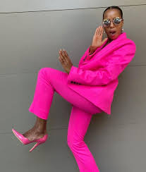To achieve the hot pink colour build up gradually adding a small amount at a time, this colour will darken upon drying. Hot Pink Suits Why Kerry Washington Ashley Graham And Amy Schumer Are Wearing Them The New York Times