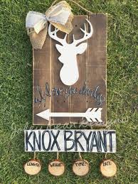 Joley Bean Designs Deer Door Hanger Hospital Door Hanger Reclaimed Wood Arrows Baby Boy Rooms Baby Door Hangers Diy Baby Stuff