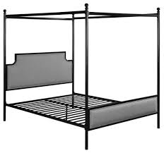 Ikea sofa table hemnes →. Asa Queen Size Iron Canopy Bed With Upholstered Studded Headboard Traditional Canopy Beds By Gdfstudio Houzz