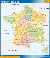 Légende de la carte de france. Carte De France Divisions Regions Departements Et Villes