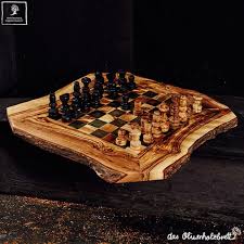 Wooden chess, checkers, and backgammon game set. Olive Wood Chess Game Handmade Rustic Style Including Figures