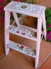 Mosaic Pink Shabby Ladder With Vintage By 2ndtimearoundmosaics 120 00 Mosaik Diy Shabby Chic Mobel Schabby Schick
