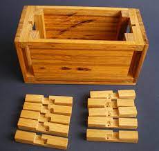 Twin Lock Box Wooden Puzzle Box Diy Puzzles Puzzle Box