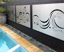 Stainless Steel Wall Art Panels By The Pool By Entanglements Designed By Paal Grant Landscap Outdoor Wall Art Outdoor Metal Wall Art Stainless Steel Wall Art