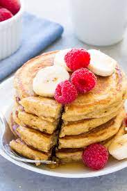 Once you've whisked up the dry and wet ingredients, you'll mix them together until just combined. Healthy Pancakes The Best Easy Healthy Pancake Recipe