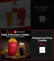 The price for each ticket varies as follows a discount of 20 per cent will be given to all food and beverage items while you can get 10 per cent off for popcorn royale and combo sets, whereby you'll also need to use your maybank mastercard, visa and amex credit card to enjoy this offer. Tgv Cinema Get Your Free Popcorn Combo With Mastercard Mypromo My