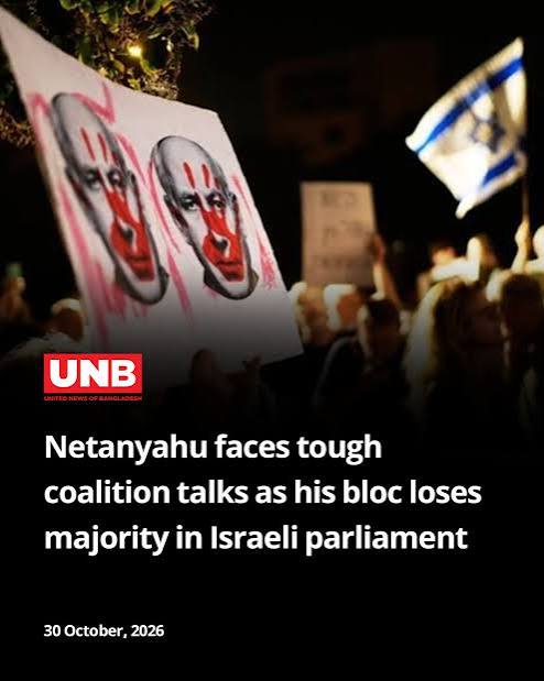Netanyahu faces tough coalition talks as his bloc loses majority in Israeli parliament Israeli Prime Minister Benjamin Netanyahu faces weeks of challenging political negotiations after final election