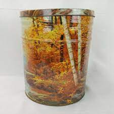 70s 5 Gal Tin Fall Scene Orange Brown Autumn Leaves Bertels Can Co Wilkes Barre Bartel Orange Brown Ebay Vintage