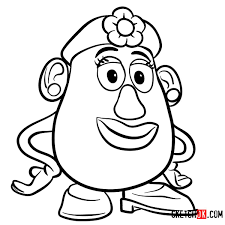 Potato head coloring pages for kids. How To Draw Mrs Potato Head Toy Story Drawings Toy Story Coloring Pages Disney Embroidery