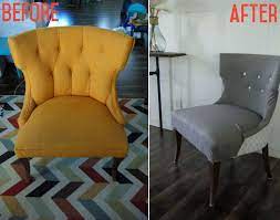 Reupholstering furniture includes a complete tear down of the piece, removing all fabric, padding, and the support systems. No Sew Full Reupholster Chair
