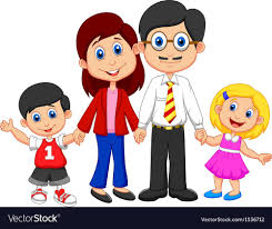 Happy Family Cartoon Vector Image On Vectorstock Family Cartoon Family Drawing Cartoons Vector