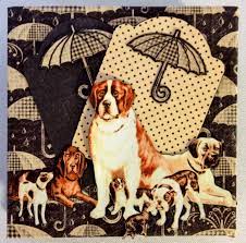G45 Raining Cats And Dogs 3 X 3 Accordion Mini Albums Cover By Anne Rostad Raining Cats And Dogs Graphic 45 Dog Cards