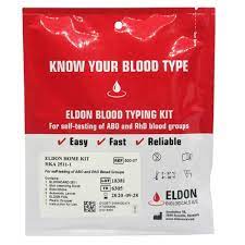 Blood Type Test Kit Group A B O And Rhesus D 1 Test Home Health Uk