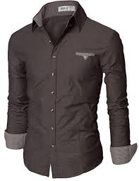 Doublju Mens Tailored Fit Button Down Plaid Flannel Casual Shirt Charcoal Small Casual Shirts For Men Mens Shirt Dress Men Casual