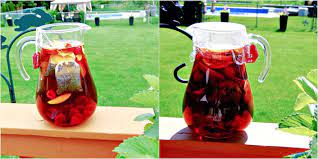 Place tea bags in gallon jar and fill with water; Peach And Raspberry Sun Tea Recipe Kudos Kitchen By Renee