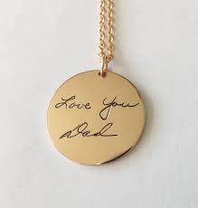 Gold Handwriting Jewelry Gold Handwriting Necklace Gold Signature Pendant Gold Memorial Pendant Handwriting Engraving Gift For Mom Handwriting Jewelry Engraved Jewelry Engraved Necklace