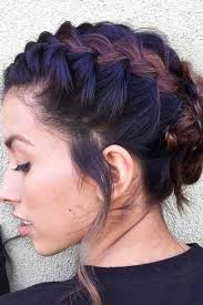 A Continuous French Braid Updo Braids For Short Hair Braided Hairstyles Cute Braided Hairstyles