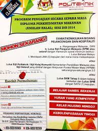 U= pegawai dietetik c= penolong pegawai penyediaan makanan n= pembantu penyediaan makanan gred terbut ditentukan oleh tahap pengajian seseorang kakitangan. Program Pengajian Secara Separa Masa Diploma Perkhidmatan Makanan Amalan Halal Bagi Sesi Politeknik Metro Kuantan Kementerian Pengajian Tinggi Malaysia Facebook
