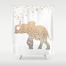 Elephant Shower Curtain By Monika Strigel Society6 Elephant Shower Curtains Elephant Shower Gold Shower Curtain