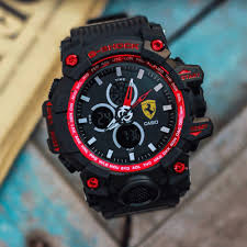 Black And Red Mens Watch W772 Gshock Ferrari Black Red Edition Casio G Shock Watches For Men G Shock