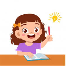 Ilustración de una chica sobre un fondo blanco. Feliz Nina Linda Nino Pensando En Examen Vector Premium