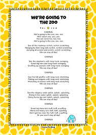 We Re Going To The Zoo Song Free Video Song Lyrics Zoo Songs Zoo Lessons Preschool Zoo Theme