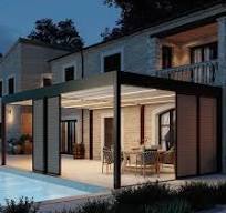 Amazon.com: Lujo eléctrico aluminio pérgola bioclimático ...