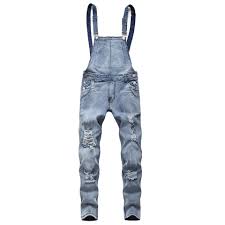 High Quality Aaa Mens Denim Overalls Suspenders Mens Jeans Pants Korean Version Of The One Piece Pants S 3xl