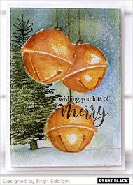 Penny Black Jingle Bells Trio Cling Rubber Stamp Hallmark Scrapbook Penny Black Watercolor Christmas Cards Christmas Card Ornaments