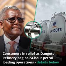 Dangote Refinery has begun night-time fuel loading operations to sustain  its daily 50 million litres target. Details in comments. Photo credit
