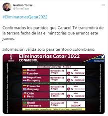 En puente alto, cordillera, chile viernes 09, octubre 2020 número de reclamo: Asi Son Los Horarios Para Ver Los Partidos De Las Eliminatorias Sudamericanas Kienyke
