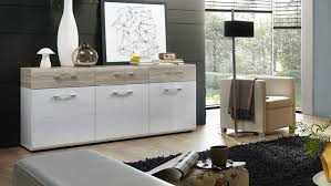 Preise vergleichen und bequem online bestellen! Sideboard Spirit Kommode Anrichte Weiss Hochglanz Sandeiche