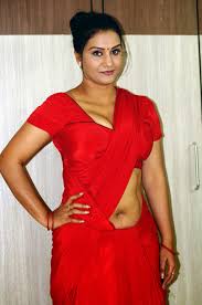 SAREE BELOW NAVEL PHOTOS: Telugu Aunty Apoorva Hot Deep Navel Show Pics In  Red Saree Photos Full Gallery