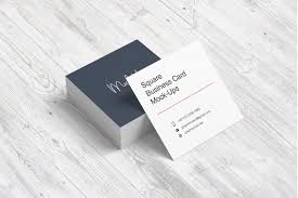 Fully layered psd file with smart objects, measuring 4500 x 3000 px at 300 dpi. Square Business Card Mockup By Graphiccrew Thehungryjpeg Com