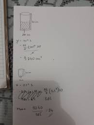 Sebuah Wadah Yang Berbentuk Tabung Dengan Diameter Alas 28 Cm Dan Tinggi 30 Cm Terisi Penuh Es Brainly Co Id
