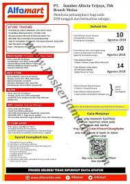 Saat ini alfamart sedang membuka lowongan. Informasi Loker Medan Terbaru Di Pt Sumber Alfaria Trijaya Tbk Alfamart Branch Medan Poskerjamedan Com
