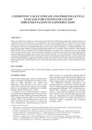 pdf combining value stream and process levels analysis for