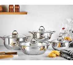 Hascevher damla 8 parça tencere set. Karaca Alaska 8 Parca Celik Tencere Seti Karaca