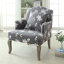 Floral Linen Arm Chair In Grey Wash Bed Bath Beyond Linen Armchair Armchair Comfortable Accent Chairs