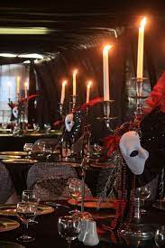 We've got you covered with our dinner party theme generator. 40 Dramatic Halloween Weddings Table Settings Masquerade Party Decorations Sweet 16 Masquerade Masquerade Theme
