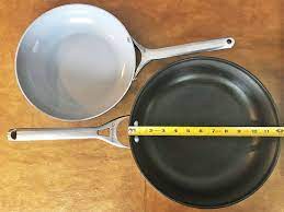 To someone knowledgeable about the manufacturer, it's easy to tell that a wagner pan marked 1053c is a regular skillet (105x), size #3 (xxx3), made from the pattern for it lettered c. 10 Inch Vs 12 Inch Pan Which Size Is Better Prudent Reviews