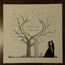 Corazon Wedding Tree Boda Arbol Libro De Invitados Huella Dactilar Regalo Lienzo Ropa Calza Fingerabdruck Baum Hochzeit Baum Hochzeit Fingerabdruck Hochzeit