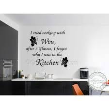 Lines wall decals, trendy wall decals, home wall decals, nursery decals, kids room decals, living room decals. I Tried Cooking With Wine Kitchen Dining Room Wall Art Mural Sticker Decals Quote